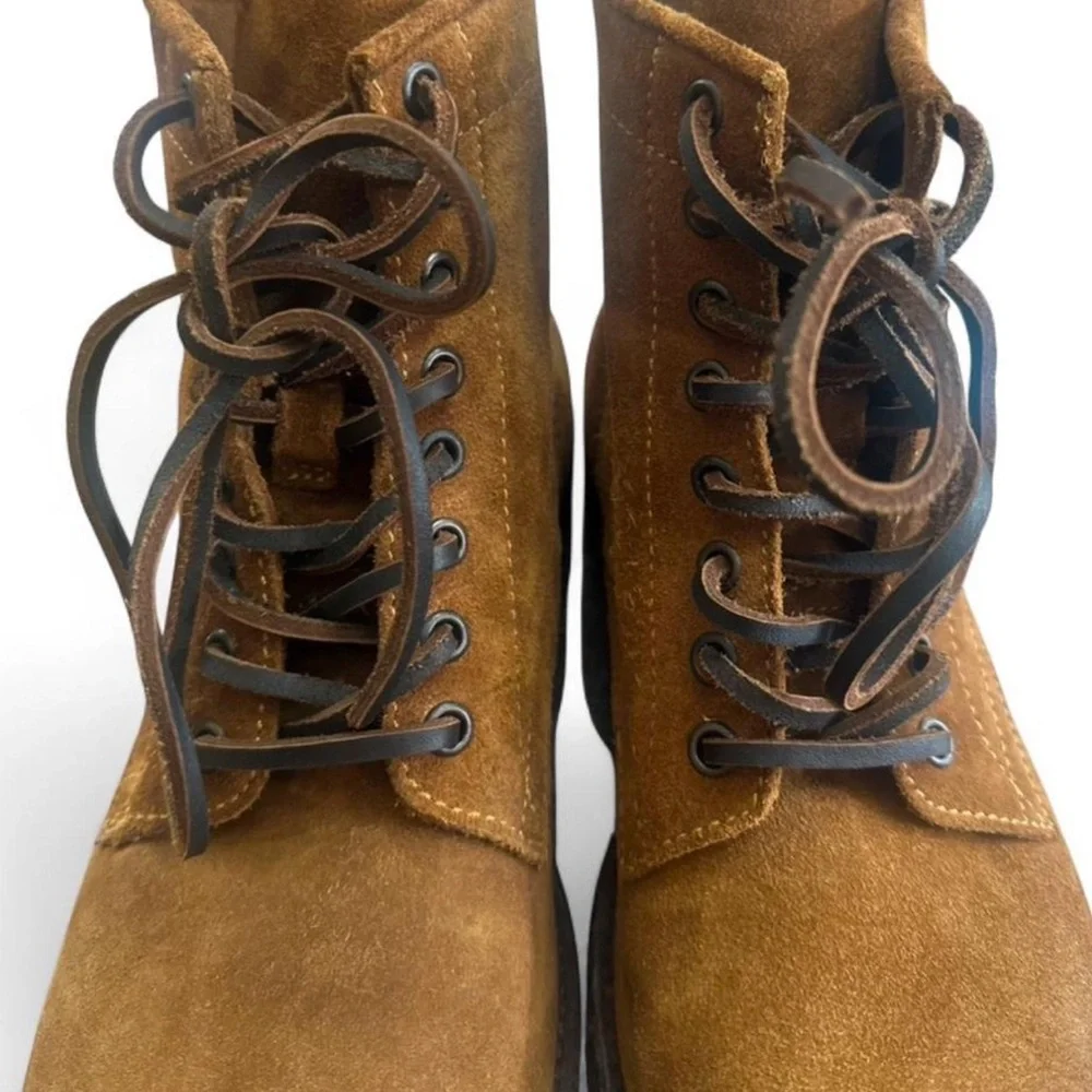 Frye Genuine Suede Tan Lace-up Boots Size US Men’s 10 (NEW no Box)